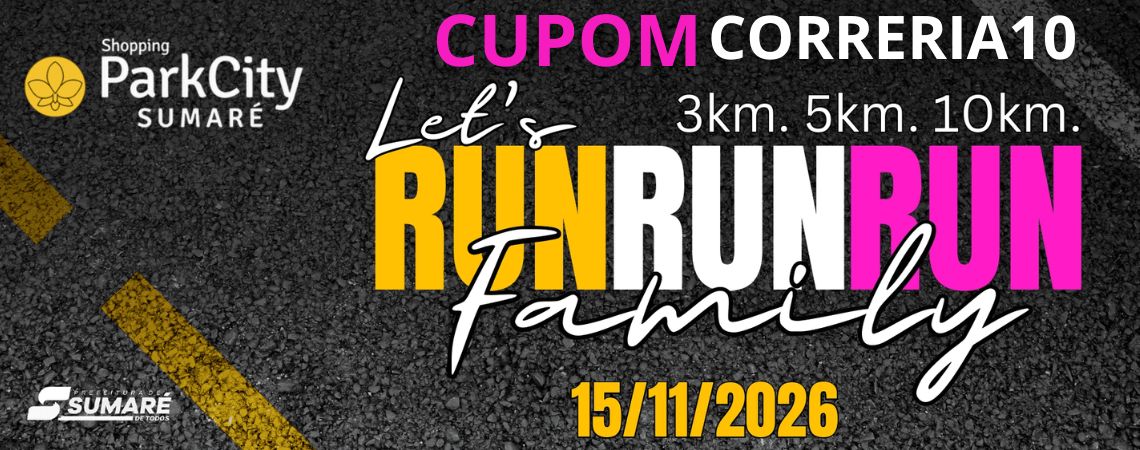 Let's Run Family — cupom CORRERIA10