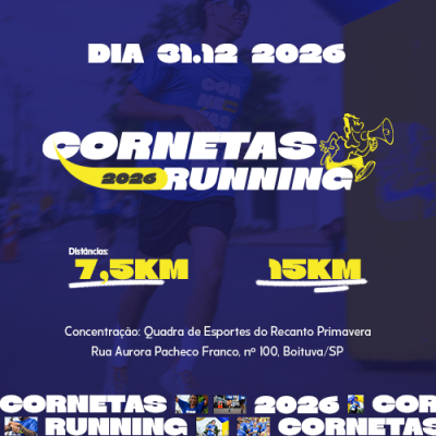 Banner da prova Corrida Cornetas Running