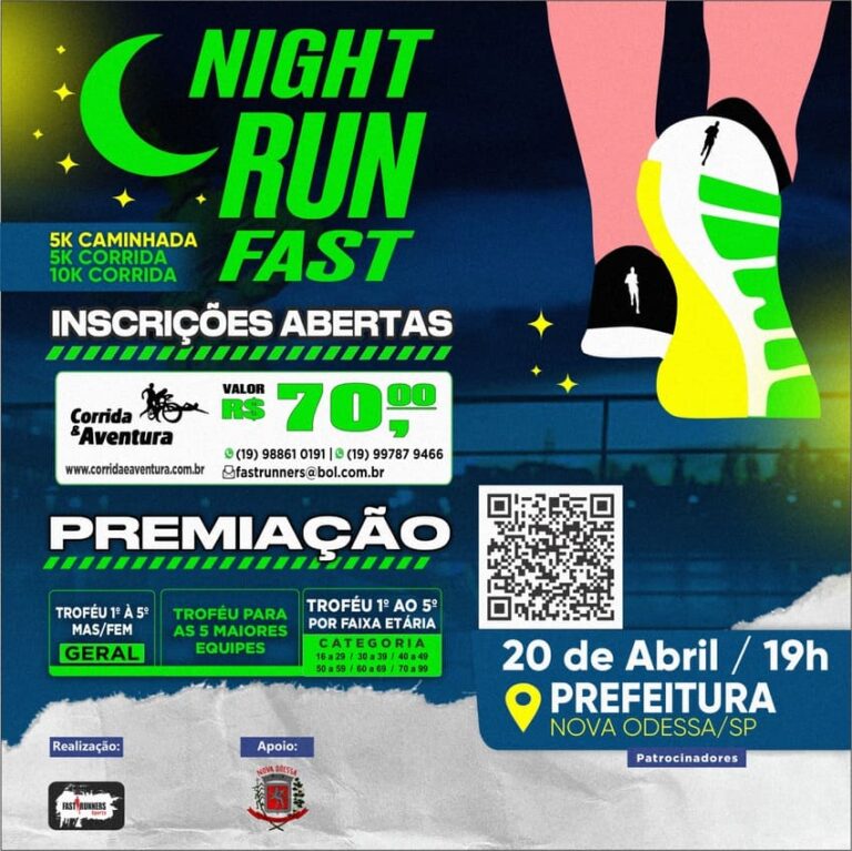 I Night Run Fast Nova Odessa corrida noturna