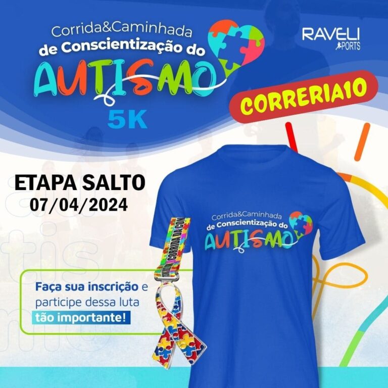 Abertura de inscrição para a Corrida da Conscientização do Autismo na cidade de Salto