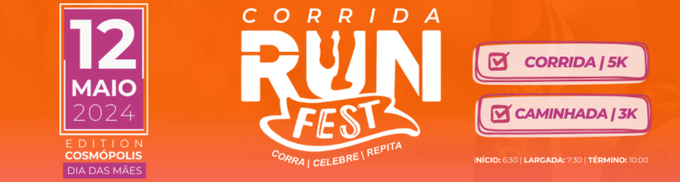 Fest Run em Cosmópolis está com inscrições abertas