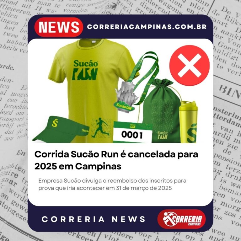 Cancelada Corrida Sucão Run para 2025