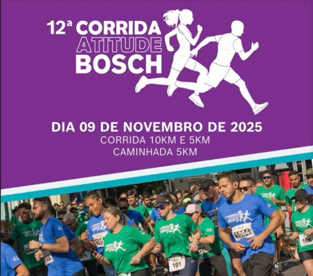 Banner da prova 12º Corrida Atitude Bosch- Campinas