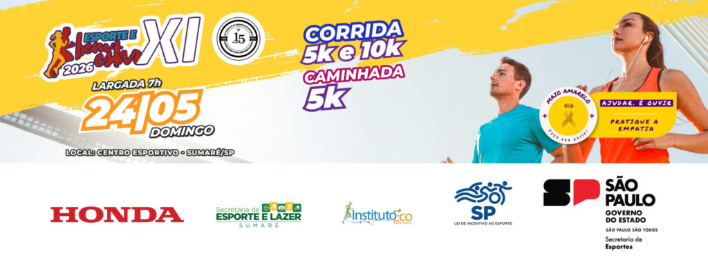 Banner da prova Esporte e Bem Estar XI- Sumaré
