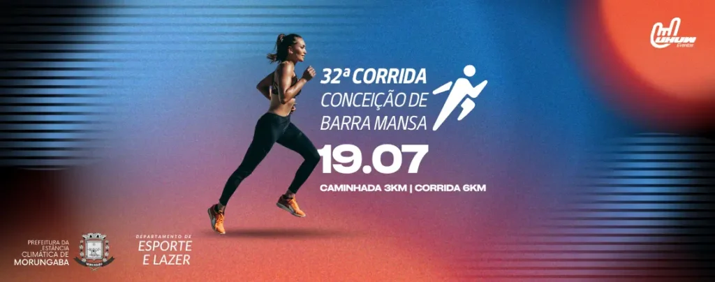 Banner da prova 32º Corrida Conceição de Barra Mansa- Morungaba