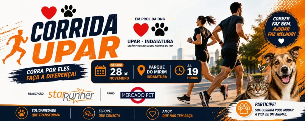 Banner da prova Corrida Upar- Indaiatuba