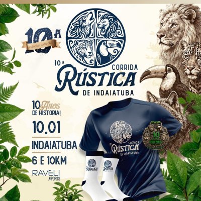 Banner da prova 10º Corrida Rústica de Indaiatuba